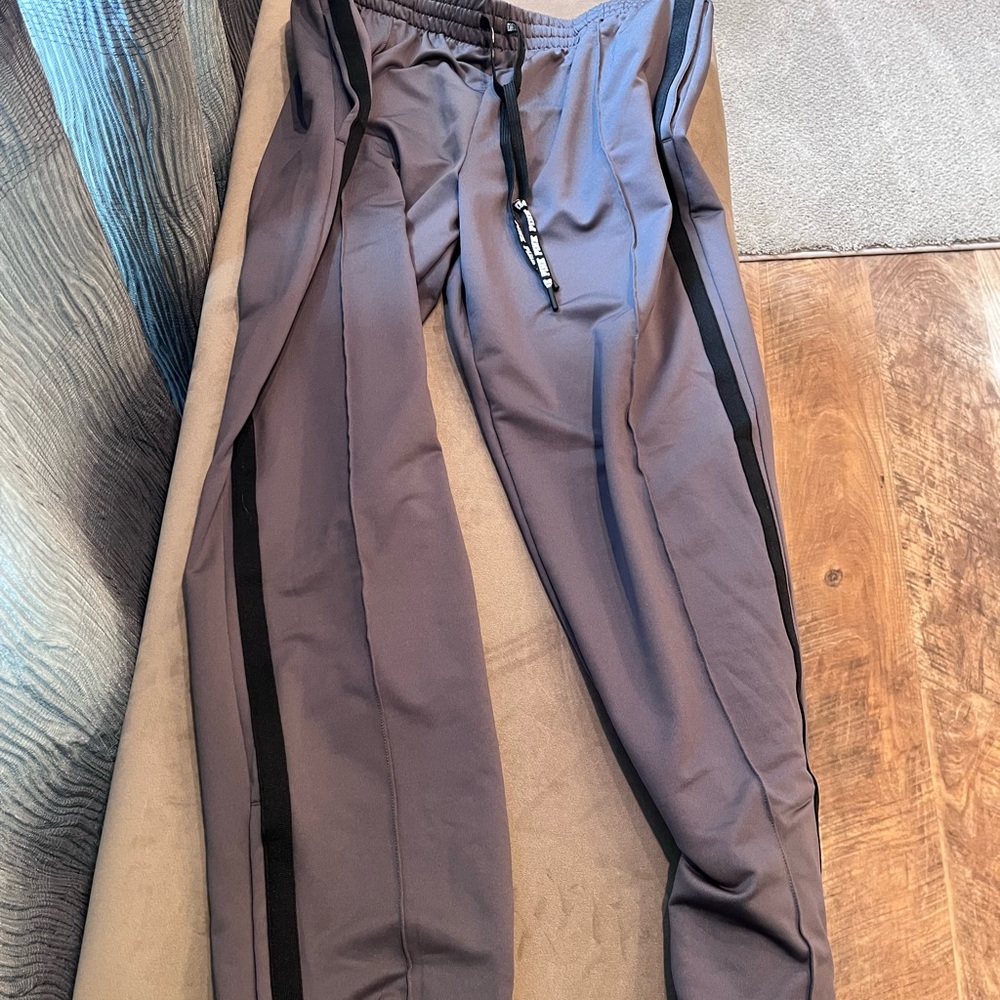 PINK Active Charcoal Joggers Pockets Zip Up Leg